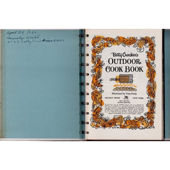 Betty Crocker’s Outdoor Cook Book 1961 1st Ed Spiral BBQ Retro Midcentury VTG - Picture 2 of 6